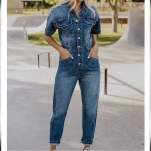 We the free Marci denim jumpsuit